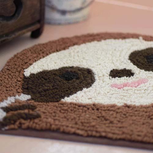 現貨-日本TOMO 慵懶動物腳踏墊 地墊 踏墊 地毯 樹懶 柴犬 貓咪 狗狗 療癒 日本居家-細節圖9