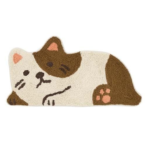 現貨-日本TOMO 慵懶動物腳踏墊 地墊 踏墊 地毯 樹懶 柴犬 貓咪 狗狗 療癒 日本居家-規格圖11