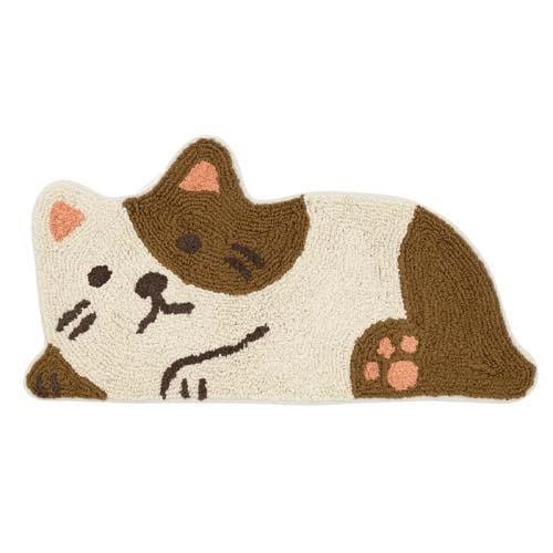 現貨-日本TOMO 慵懶動物腳踏墊 地墊 踏墊 地毯 樹懶 柴犬 貓咪 狗狗 療癒 日本居家-規格圖11