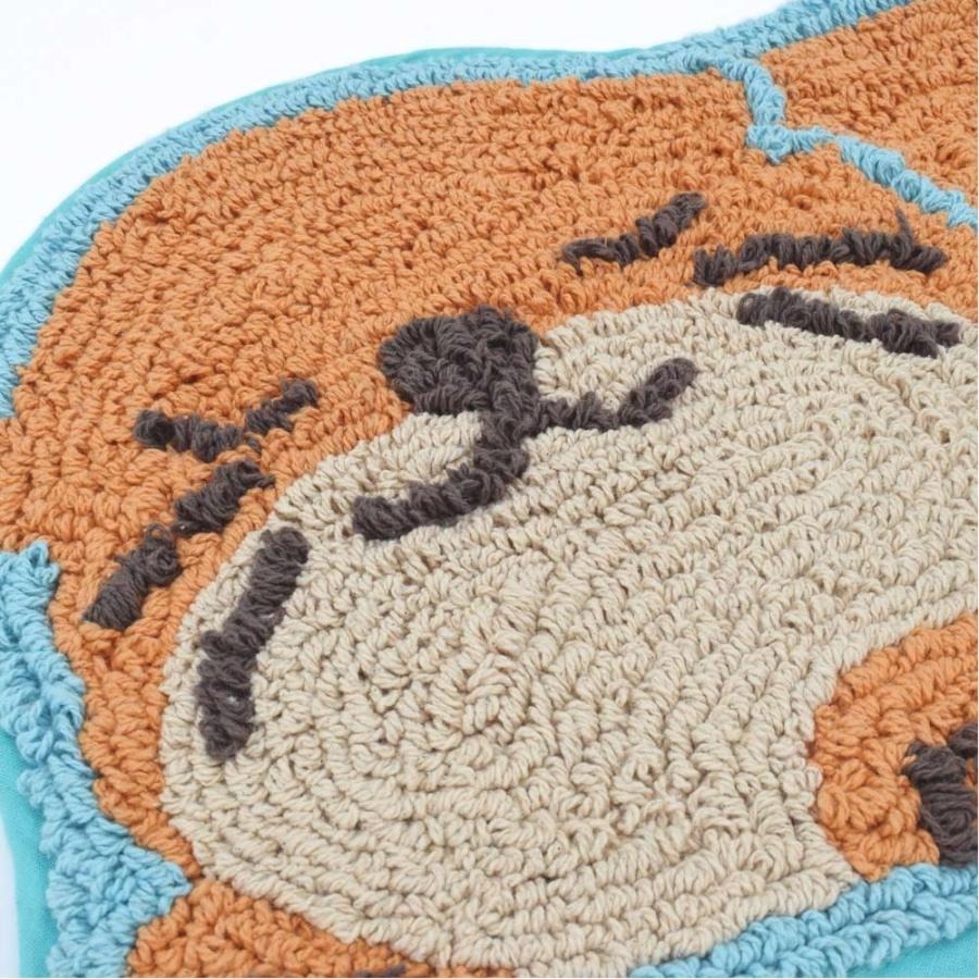 現貨-日本TOMO 睡姿動物腳踏墊 地墊 踏墊 地毯 企鵝 海獺 海豹 水獺 療癒 日本居家-細節圖3