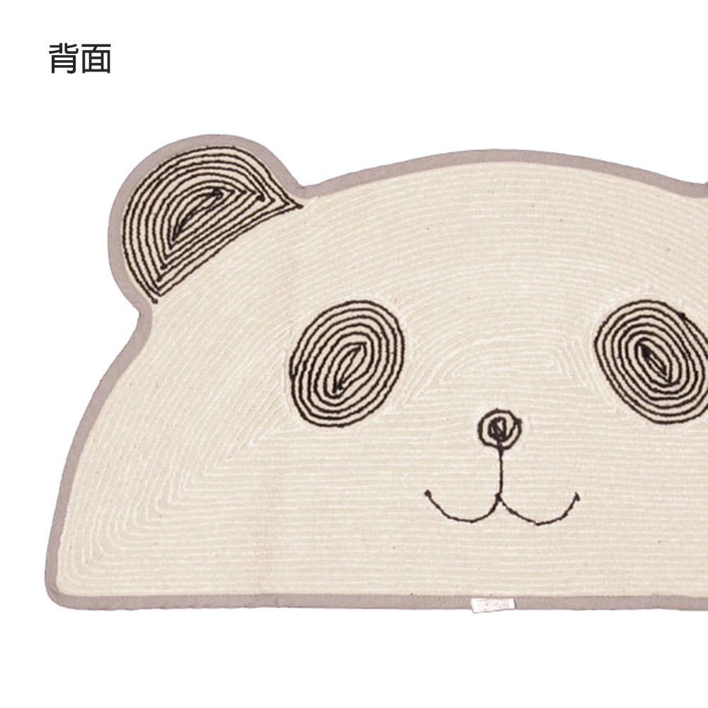現貨-日本TOMO 半圓形動物玄關墊 腳踏墊 地墊 踏墊 地毯 熊貓 招財貓 療癒 日本居家-細節圖4