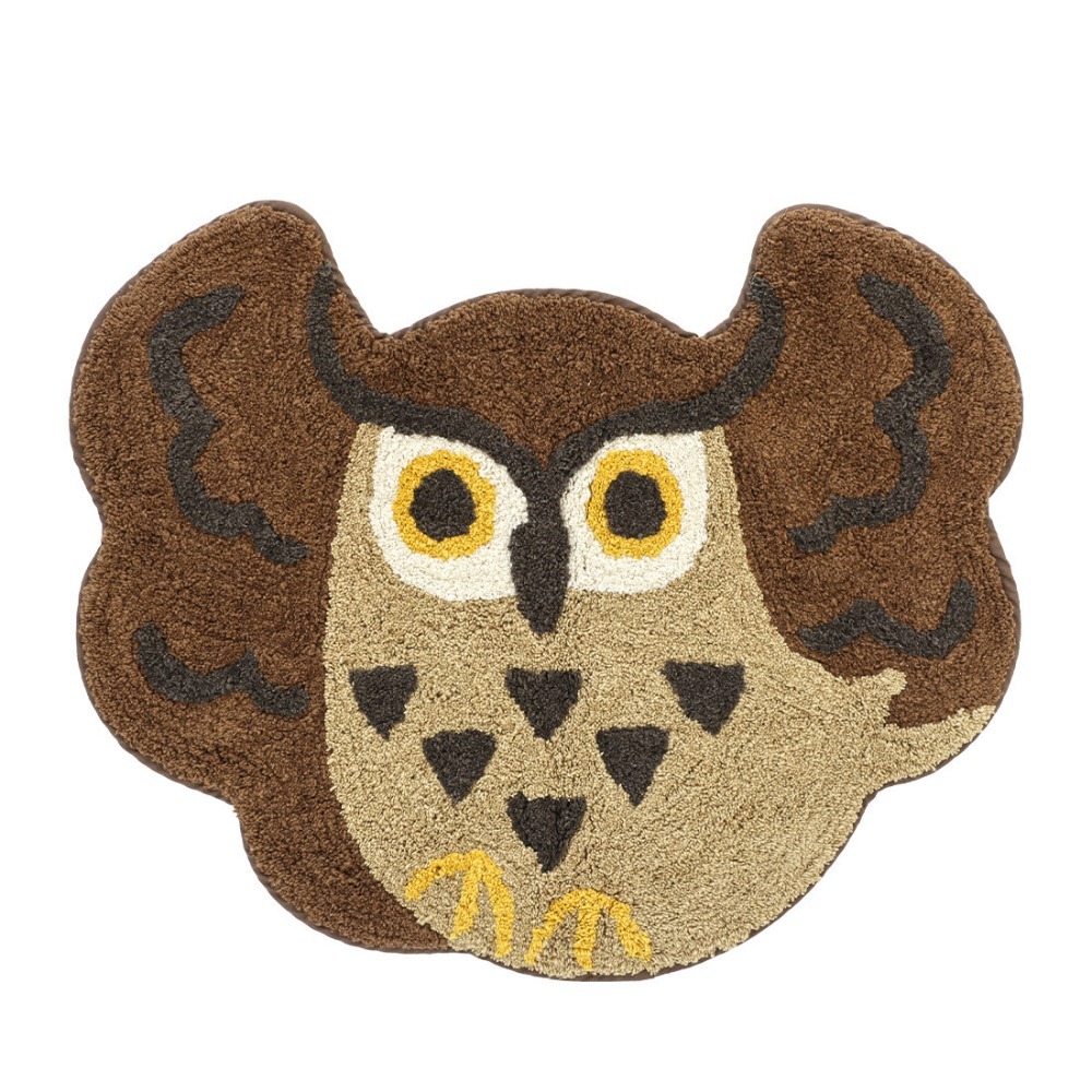 現貨-日本TOMO 飛翔小鳥腳踏墊 地墊 踏墊 地毯 北長尾山雀 鯨頭鸛 鸚鵡 貓頭鷹 療癒 日本居家-規格圖8