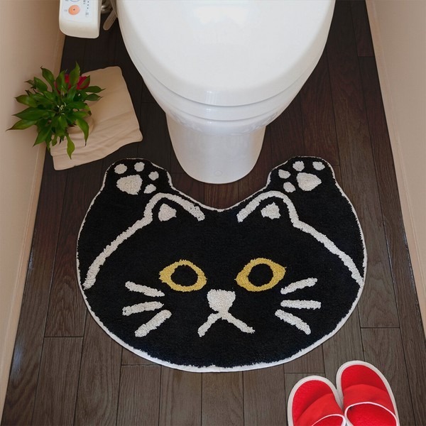 現貨-日本TOMO 萬歲動物腳踏墊 地墊 踏墊 地毯 小熊貓 黑貓 虎斑貓 柴犬 療癒 日本居家-細節圖7