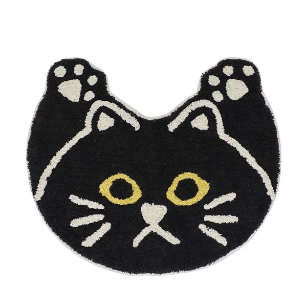 現貨-日本TOMO 萬歲動物腳踏墊 地墊 踏墊 地毯 小熊貓 黑貓 虎斑貓 柴犬 療癒 日本居家-規格圖9