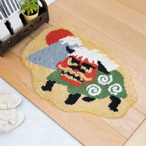 現貨-日本TOMO 吉祥物腳踏墊 地墊 踏墊 地毯 達摩 犬張子 獅子舞 療癒 日本居家-細節圖9