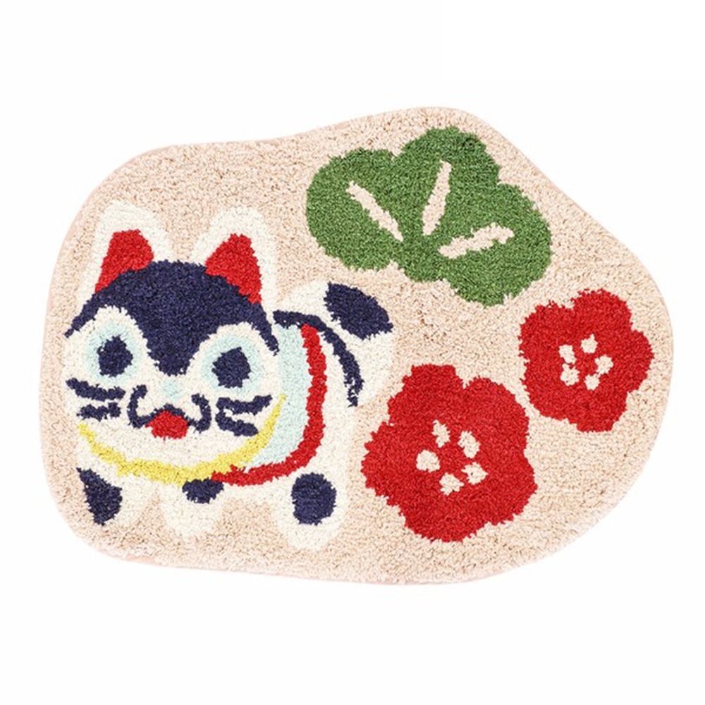 現貨-日本TOMO 吉祥物腳踏墊 地墊 踏墊 地毯 達摩 犬張子 獅子舞 療癒 日本居家-規格圖11