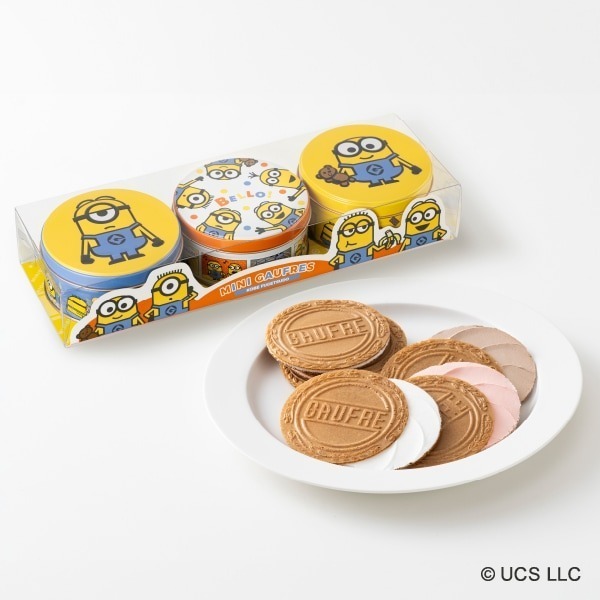 現貨-日本神戶風月堂 小小兵聯名 MINIONS 法蘭酥餅乾 鐵盒 限定 日本伴手禮-細節圖3