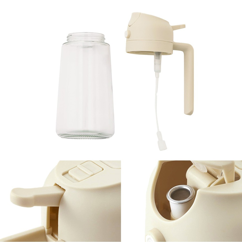 現貨- 日本 3COINS 2用油瓶 矽膠刷油瓶 噴油罐 油噴霧瓶 刷油瓶 油壺 烘焙 料理 廚房用具-細節圖3