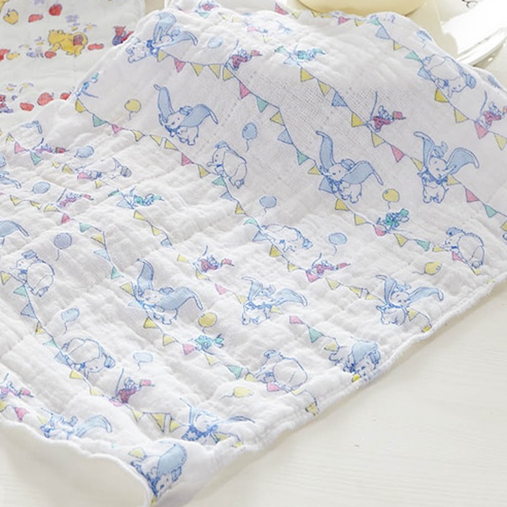 現貨-日本WAFUKA 小飛象萬用巾 布巾 蚊帳布 家事布 紗布巾 奈良 抹布 迪士尼 日本製-細節圖2