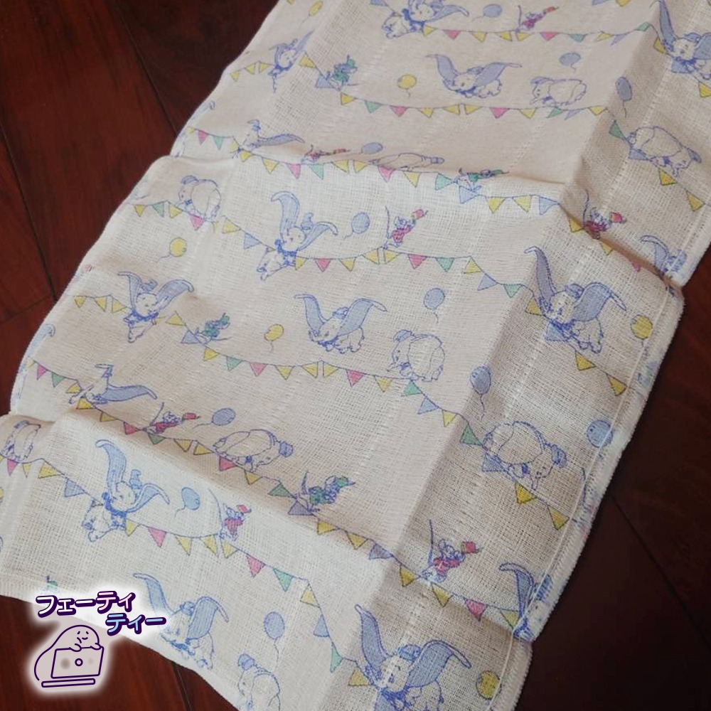 現貨-日本WAFUKA 小飛象萬用巾 布巾 蚊帳布 家事布 紗布巾 奈良 抹布 迪士尼 日本製-細節圖6