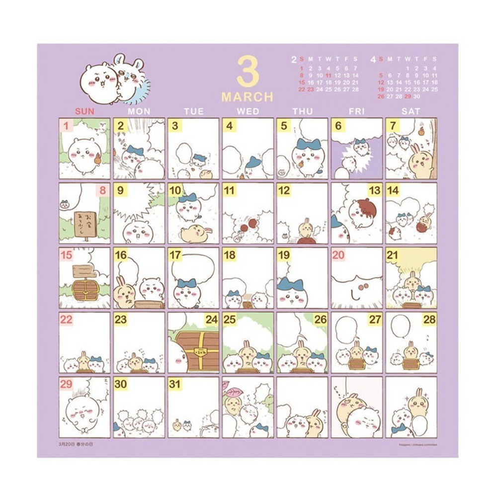 現貨- 日本 吉伊卡哇月曆 2026 壁掛月曆 造型桌曆 日曆 行事曆 Chiikawa 日本文具 日本製-細節圖4