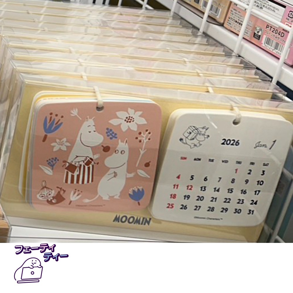 現貨- 日本 嚕嚕米三角桌曆 2026 桌上型桌曆 行事曆 MOOMIN  日本文具-細節圖2