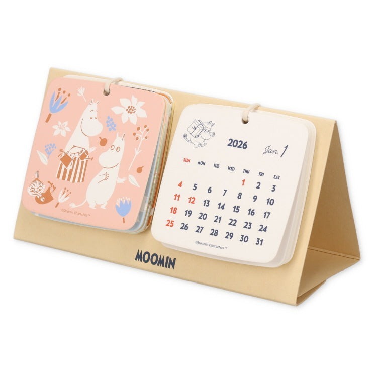 現貨- 日本 嚕嚕米三角桌曆 2026 桌上型桌曆 行事曆 MOOMIN  日本文具-細節圖3