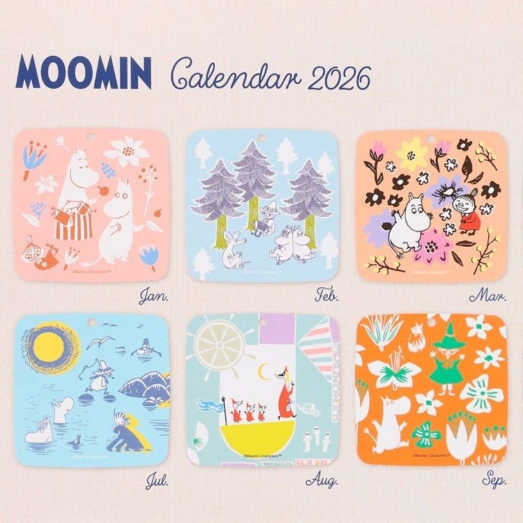 現貨- 日本 嚕嚕米三角桌曆 2026 桌上型桌曆 行事曆 MOOMIN  日本文具-細節圖4