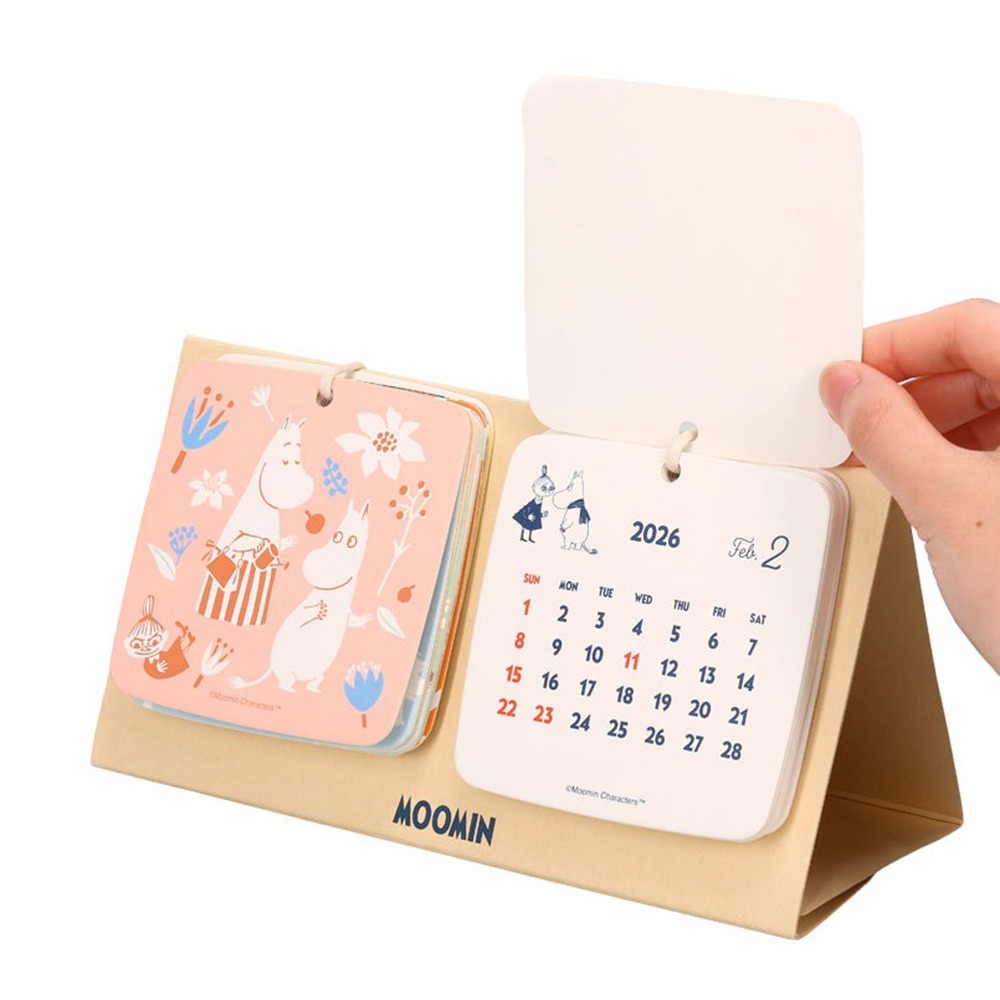 現貨- 日本 嚕嚕米三角桌曆 2026 桌上型桌曆 行事曆 MOOMIN  日本文具-細節圖6