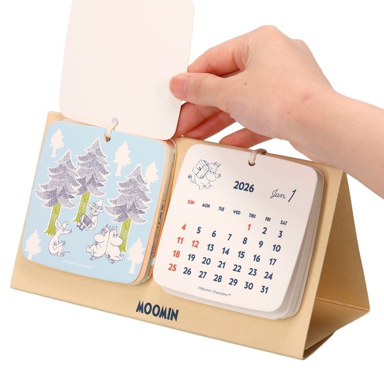 現貨- 日本 嚕嚕米三角桌曆 2026 桌上型桌曆 行事曆 MOOMIN  日本文具-細節圖7
