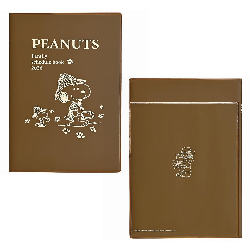 現貨- 日本 史努比B6薄型手帳 2026 日誌 月間手帳 行事曆 筆記本 Peanuts 日本製-細節圖3