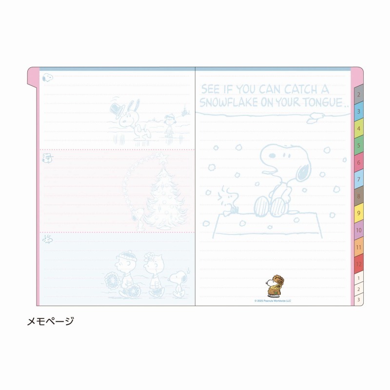 現貨- 日本 史努比B6薄型手帳 2026 日誌 月間手帳 行事曆 筆記本 Peanuts 日本製-細節圖6