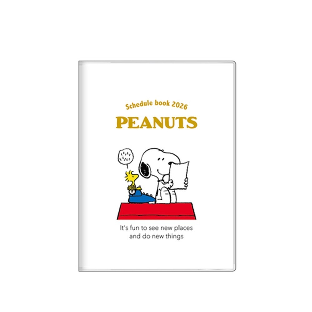 現貨- 日本 史努比手帳 B6 A6  2026 日誌 月間手帳 行事曆 筆記本 Peanuts 日本文具 日本製-細節圖2