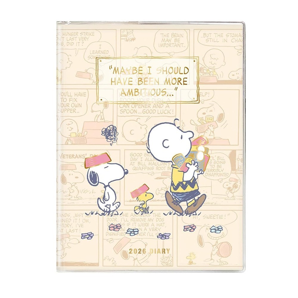現貨- 日本 史努比手帳 B6 A6  2026 日誌 月間手帳 行事曆 筆記本 Peanuts 日本文具 日本製-細節圖6