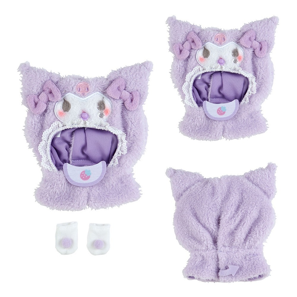 現貨- 日本 三麗鷗絨毛嬰兒娃服 娃衣 披風襪組 Kitty 布丁狗 酷洛米 美樂蒂 帕恰狗 Sanrio-細節圖5