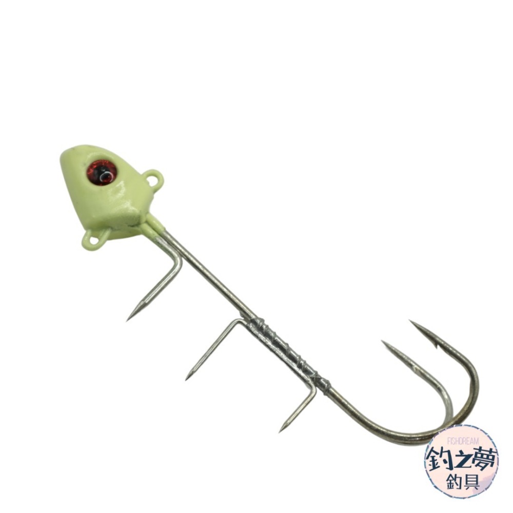 釣之夢 ~爍光 2本針太刀魚魚鉤 綠夜光 白帶魚 小搞搞 假餌 路亞-細節圖2