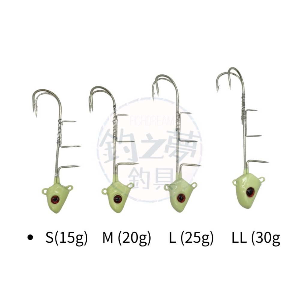 釣之夢 ~爍光 2本針太刀魚魚鉤 綠夜光 白帶魚 小搞搞 假餌 路亞-細節圖4