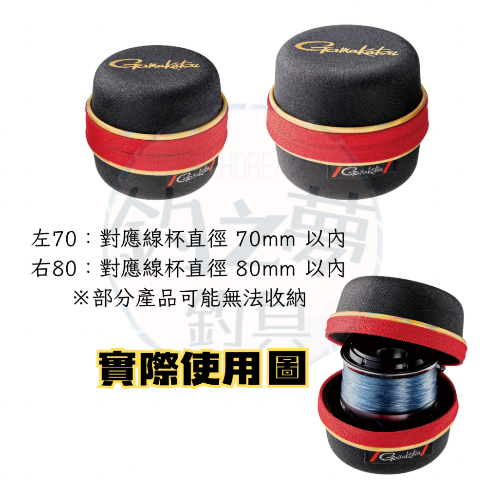 釣之夢~Gamakatsu GM-2583 線杯收納盒 半硬殼 保護套 線杯 釣魚 釣具 磯釣 保護盒-細節圖2