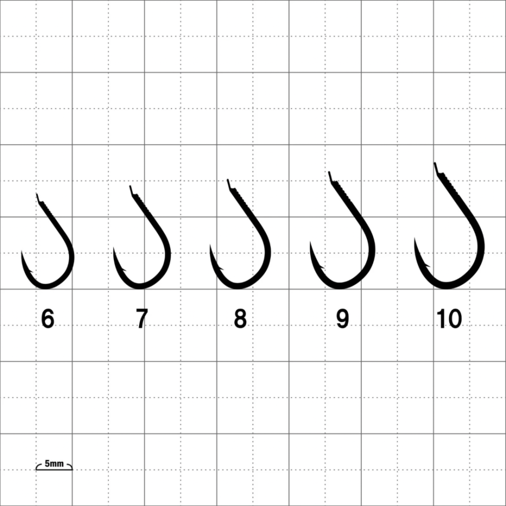 釣之夢~GAMAKATSU 掛りすぎ尾長 鉤  黑毛鉤 半倒鉤 海釣 黑白毛 磯釣 釣具 釣魚 鉤子 魚鉤-細節圖2