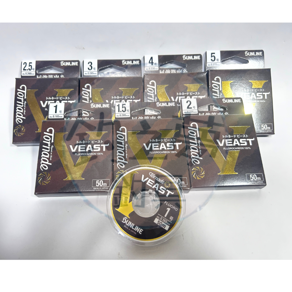 釣之夢~SUNLINE TORNADE VEAST 50m 碳纖線 ⚠️贈貼紙一張 卡夢線 子線 釣魚 釣具 絲腳 釣線-細節圖3