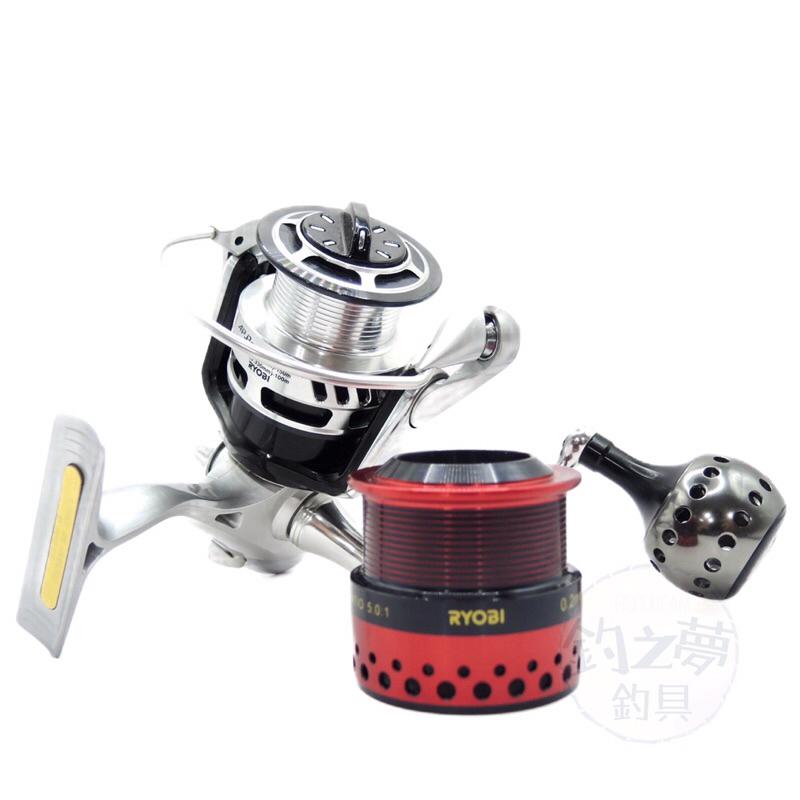 釣之夢~RYOBI AP.POWER EX 頂級全鋁合金 遠投捲線器 雙線杯 貢丸頭 紡車式 釣魚 釣具 海釣 捲線器-細節圖5