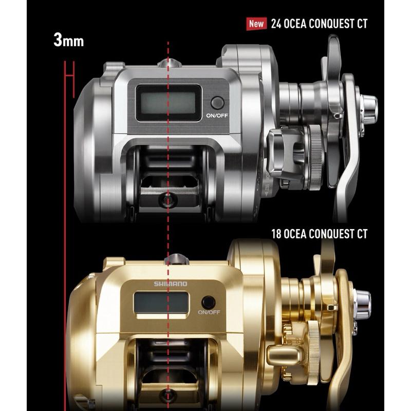釣之夢~ SHIMANO  24年 OCEA CONQUEST  CT 雙軸捲線器  計米 船釣 路亞 海水 銀康-細節圖5