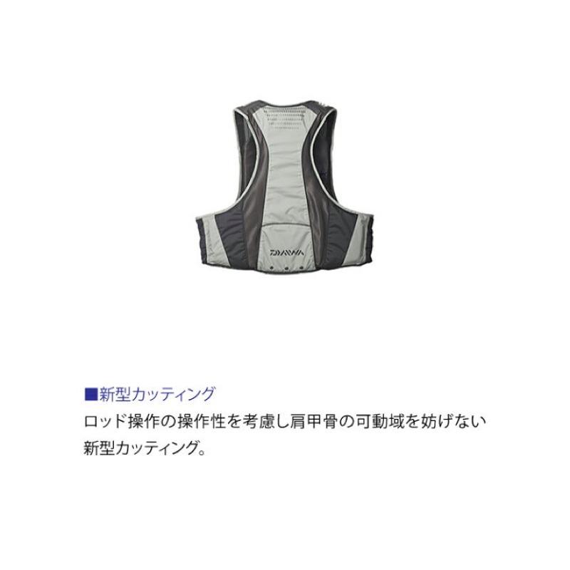 釣之夢~DAIWA 23年 DF-3623 救生衣 磯釣 黑吉 前打 透氣 釣魚 釣具 釣魚背心 釣魚救生衣 安全 浮力-細節圖3
