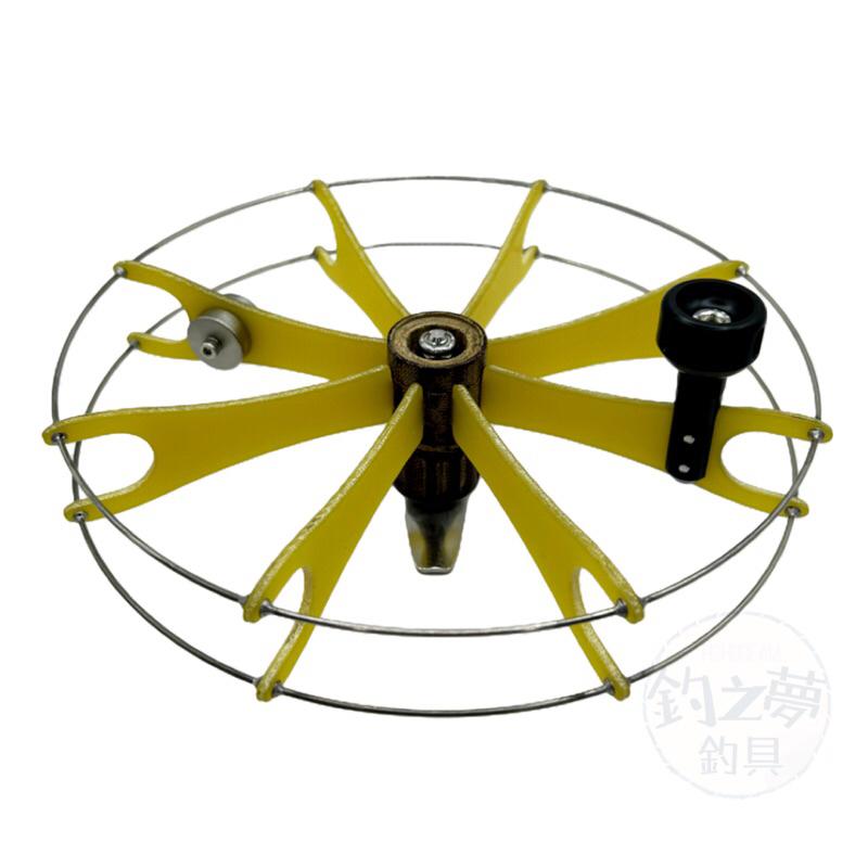 釣之夢~金里淇 玻璃纖維 平槽 U槽 手工牛車輪 牛車輪 捲線器 前打輪 電木軸心 釣螺 釣草 釣魚 釣具 海釣 前打-細節圖5