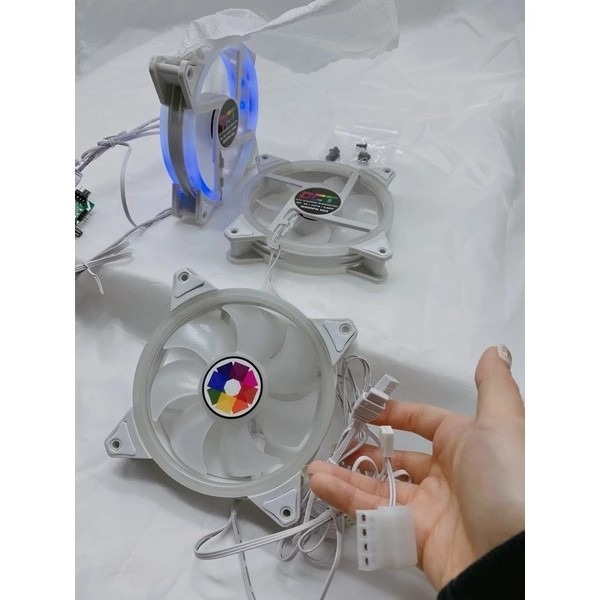（全新現貨多個）雙光圈ARGB風扇 12CM風扇 日蝕風扇 機箱風扇 機殼風扇 電腦風扇 散熱器🔥(可加購控制器）-規格圖5