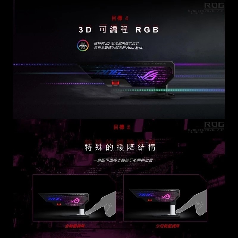 🔥全新現貨🔥 ASUS 顯示卡支撐架 ROG Herculx XH01 熱銷款 ARGB顯示卡支撐架/下單秒出🔥-細節圖5