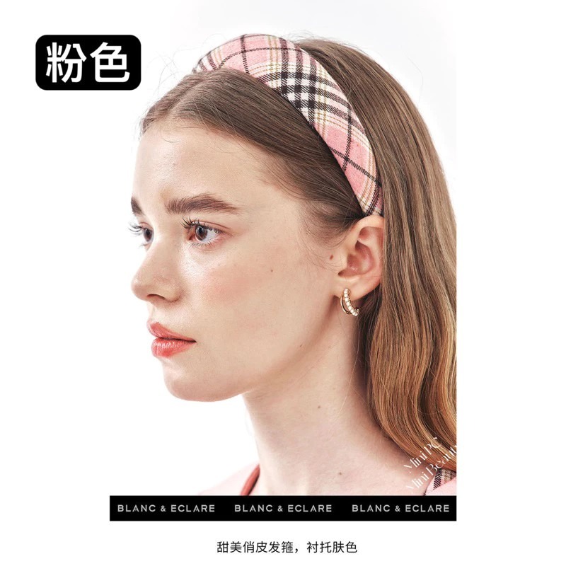 🔥預購🔥Jessica鄭秀妍品牌 BLANC&ECLARE 小除號高級質感氣質髮箍（黑/白/粉）-細節圖5