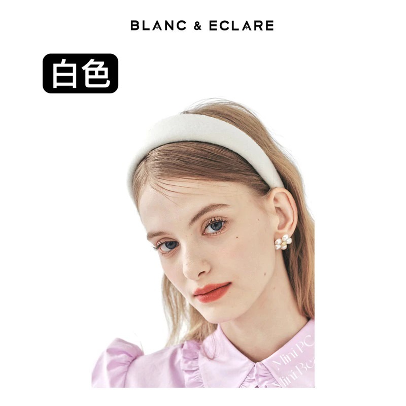 🔥預購🔥Jessica鄭秀妍品牌 BLANC&ECLARE 小除號高級質感氣質髮箍（黑/白/粉）-規格圖9