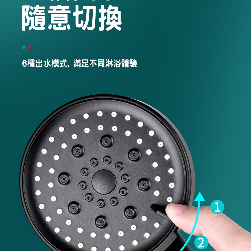 6檔增壓過濾蓮蓬頭附贈5濾心-細節圖5