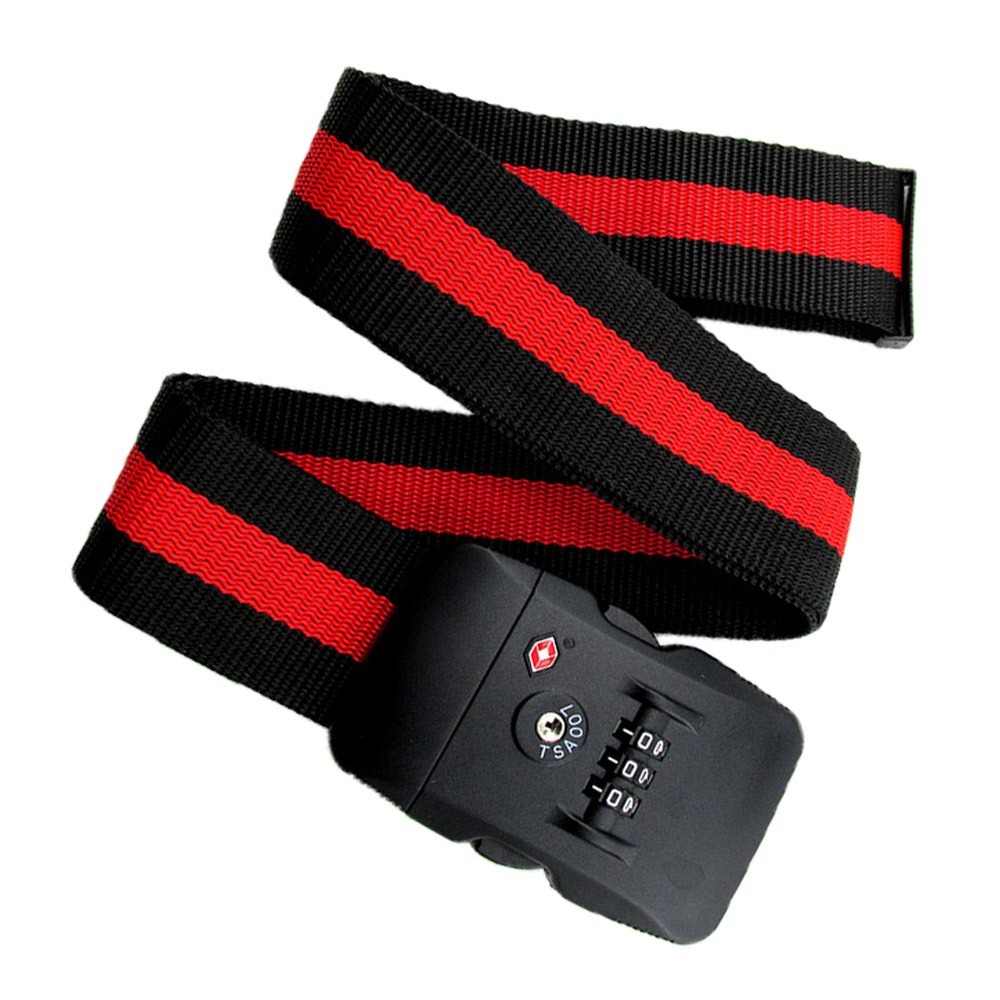 TSA海關鎖 行李束帶 打包帶 密碼鎖 彩虹行李帶 防爆加固 一字綁帶-規格圖7