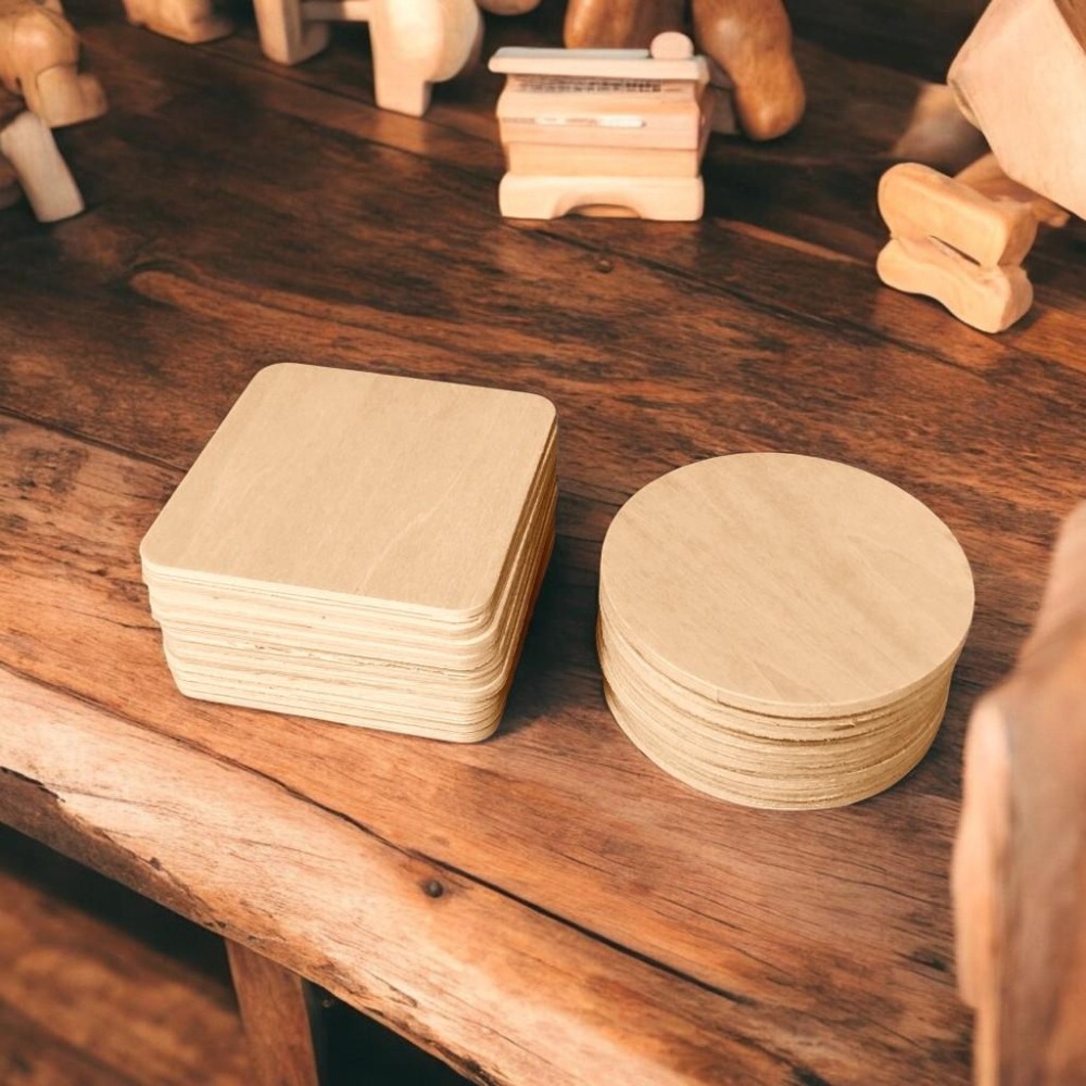 DIY木質杯墊/杯墊/蝶古巴特/木杯墊/烙畫/雷射雕刻/椴木杯墊/直噴素材/cubiio beambox/雷雕/木片-細節圖6