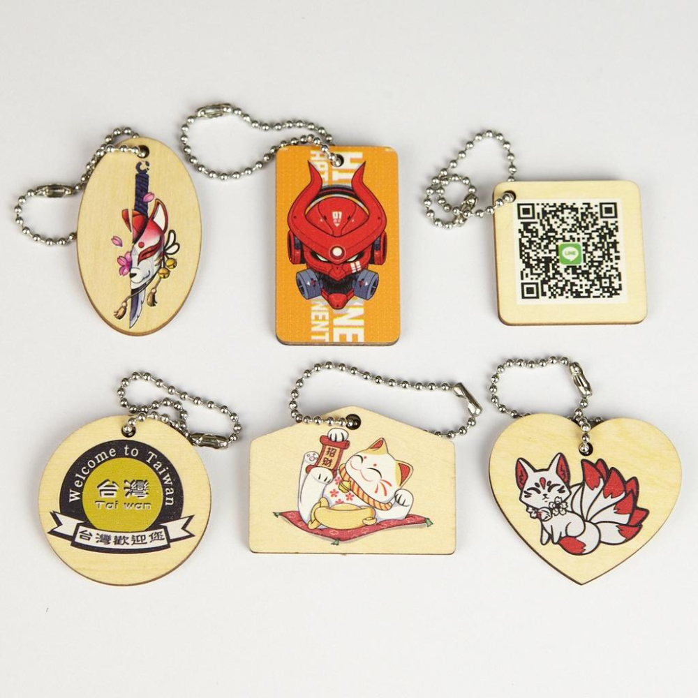 【碰世代設計】3mm厚/吊牌/小木片/木板/椴木合板/diy/烙畫/木牌/鑰匙圈/椴木/繪馬/素材/雷雕/吊飾/木片-細節圖4