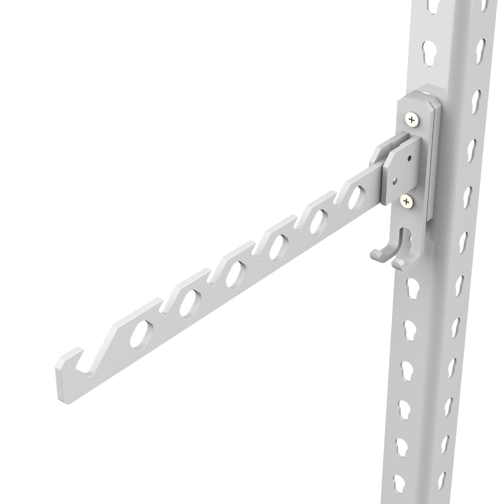 （白色）立柱用鋁合金掛衣架