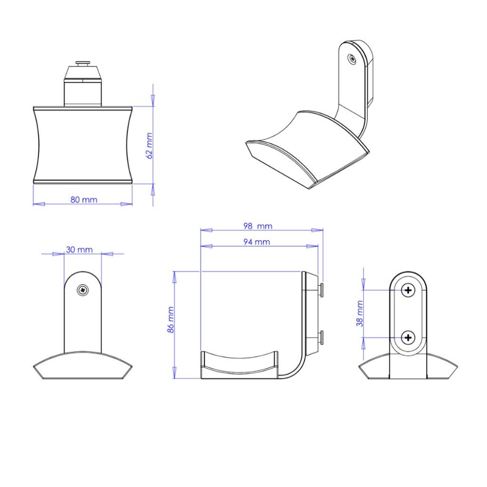 【碰世代設計】立柱用頭戴式耳機掛架/角鋼配件/無螺絲角鋼配件/耳機掛架/戴式耳機掛架-細節圖7