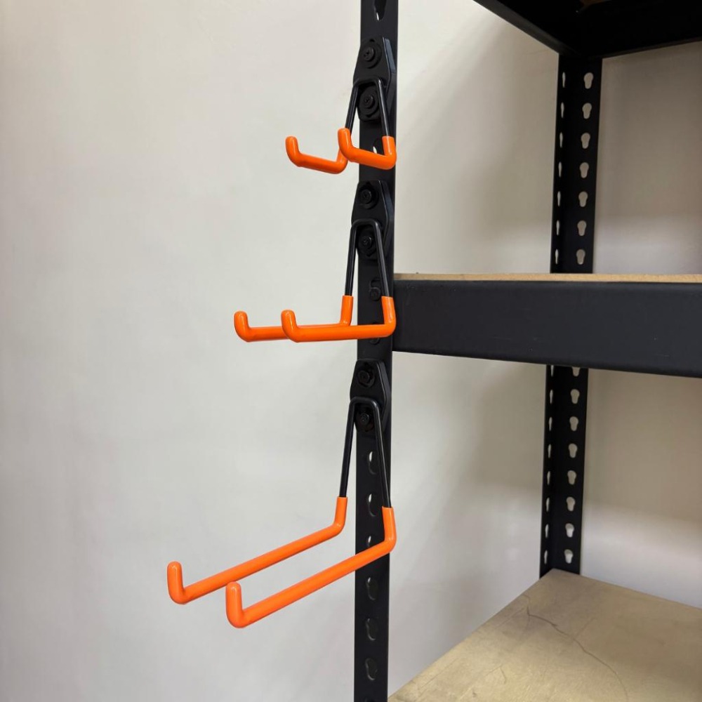 【碰世代設計】角鋼配件 角鋼掛鉤 立柱掛鉤 立柱用包膠雙掛勾 免螺絲角鋼配件 萬用掛鉤 掛鉤 掛勾 角鋼配件 吊衣掛鉤-細節圖2