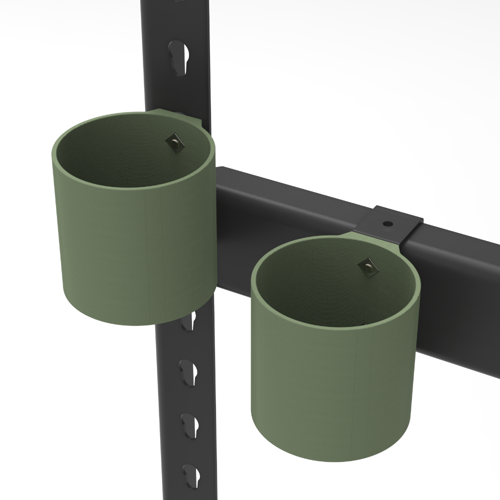 【碰世代設計】角鋼配件/免螺絲角鋼配件/瓶罐架/水瓶架/噴漆罐架/茶飲架/隨身瓶架/噴漆架/飲料架-規格圖5