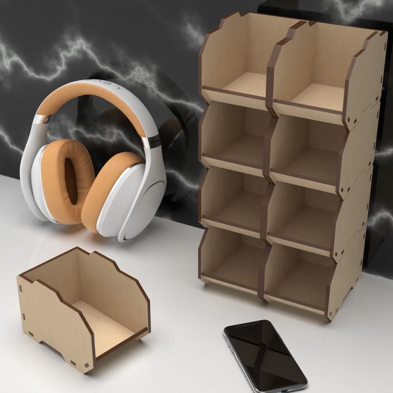 【碰世代設計】木質堆疊式收納盒/木質零件整理盒/整理盒/收納盒-細節圖2