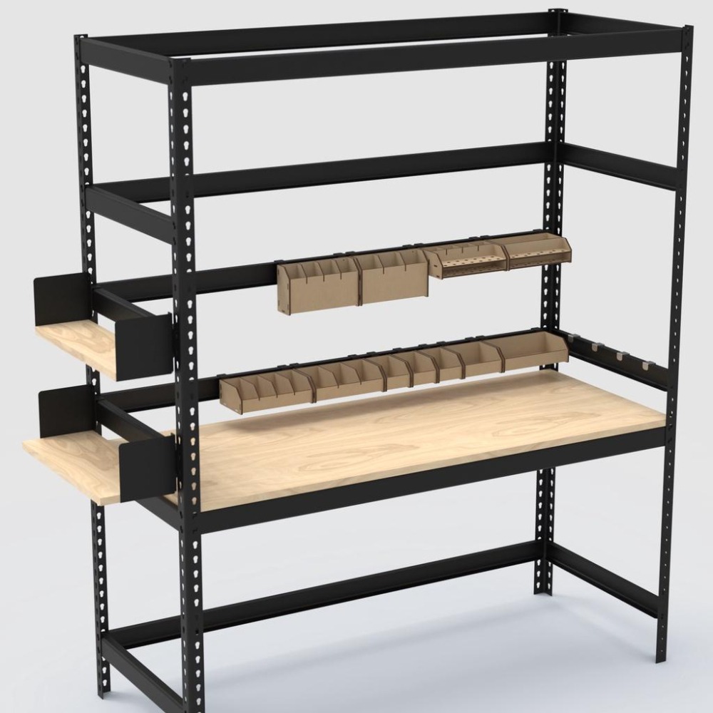 【碰世代設計】免螺絲角鋼零件整理盒 木質零件盒 整理盒 免螺絲角鋼 角鋼 免螺絲角鋼 收納盒 瓶罐架 起子架 起子收納-細節圖3