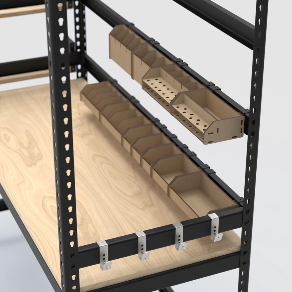 【碰世代設計】免螺絲角鋼零件整理盒 木質零件盒 整理盒 免螺絲角鋼 角鋼 免螺絲角鋼 收納盒 瓶罐架 起子架 起子收納-細節圖8