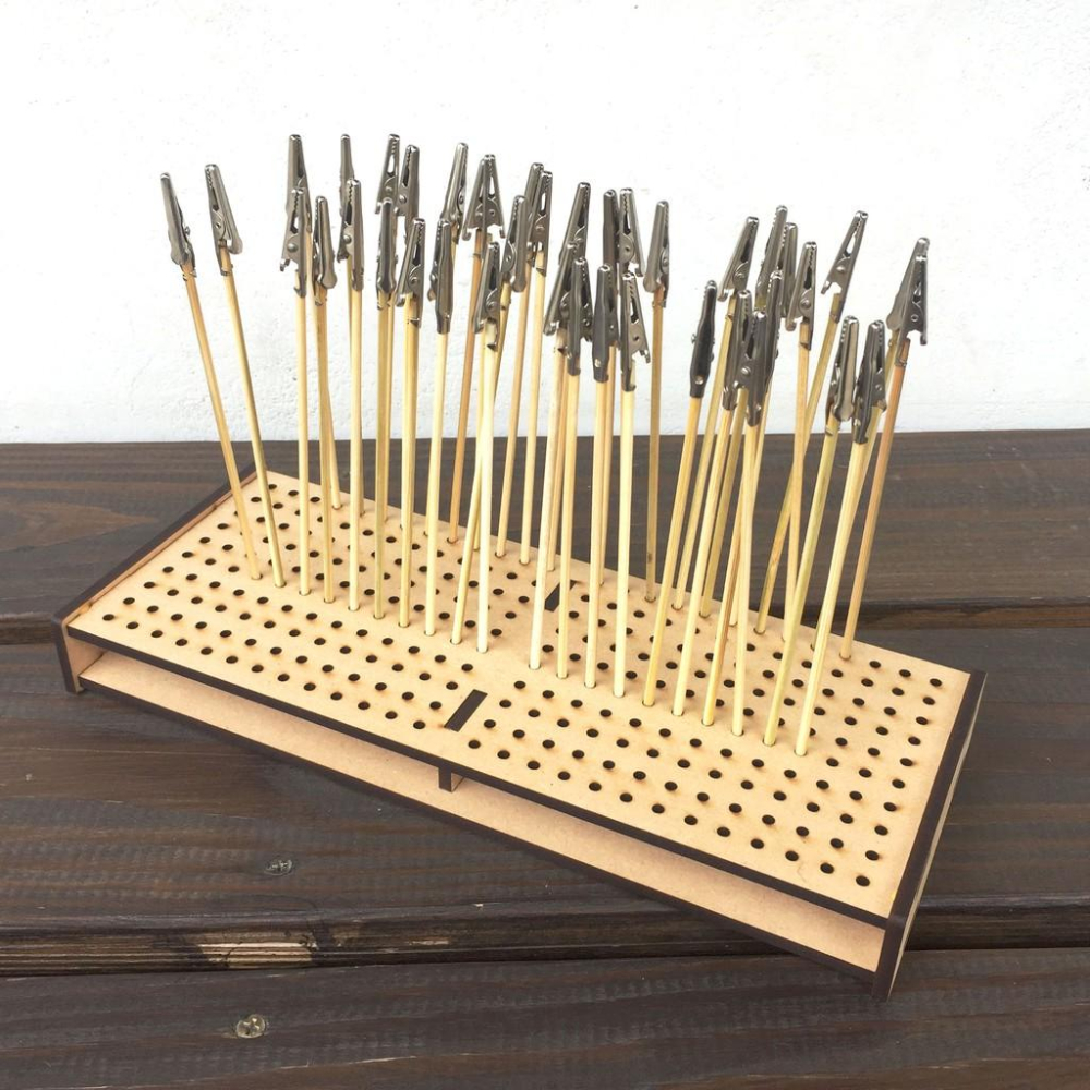 【碰世代設計】模型噴塗套件(包含一個24瓶顏料架、一個噴漆夾座、40支噴漆夾)  顏料架/顏料收納/模型漆架/收納架-細節圖5